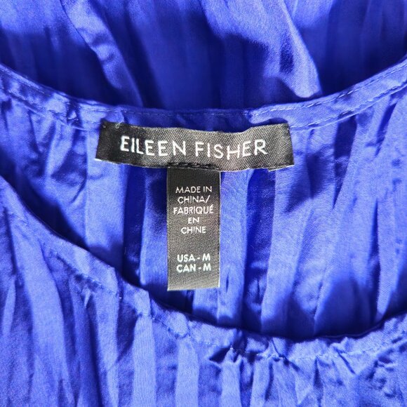 Eileen Fisher Crushed Silk Tiered Dress NWOT - Picture 9 of 10